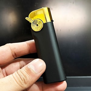 Windproof Jet Flame Refillable Slide Button Cigarette