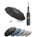 Windproof Reverse Folding Travel Umbrella for Rain, Compact