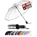 Windproof Travel Umbrella - Compact &amp; Withstands Winds up to 100MPH, Strongest Premium Auto Folding Umbrella for Rain and Sun - Durable, Light &amp; Portable for Women &amp; Men, Fits Backpack &amp; Cars