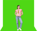 Windrop Solutions 8x12ft (Live Gaming Teaching Green Screen) Background Backdrop for Indoor-Outdoor Photo Video Online Classes YouTube Videos TikTok Live Events Made in India Reflector