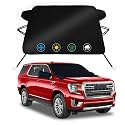 Windshield Cover for Ice and Snow for 2021-2026 GMC Yukon, 2-Layer Oxford Fabric Front Windshield Snow Cover for Harshest Weather, Winter Protector from Snow, Ice &amp; Frost Car Accessories(71"x47")
