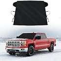 Windshield Cover for Ice and Snow for Chevy Silverado 1500 3500 2019-2025 2026, Windshield Snow Cover Oxford Fabric Frost Cover Waterproof All Weather Windshield Frost Cover for Trucks