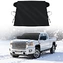 Windshield Cover for Ice and Snow for GMC Sierra 1500 2500 3500 SLT AT4 Denali 2019-2025 2026 2500 2500HD 3500 3500HD Windshield Covers Windshield Snow Cover Winter Sag-Proof Frost Protector for Truck