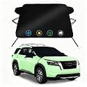 Windshield Snow Covers for 2022-2026 Pathfinder Double-Layer Oxford Fabric Windshield Cover for Ice and Snow, Waterproof Winter Frost and Ice Removal Shield with Side Mirror Cover