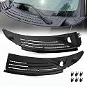 Windshield Wiper Cowl Cover Panel Grille Compatible with 2009-2014 Ford F150, Left & Right Side Front Insert Panel with Clip, Replaces# FL3Z15022A69A (Without Nozzles Hoses)