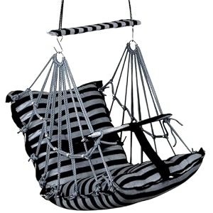 cotton baby swing for kids jhula 1-5 years swings cradle chair uyyala new born baby gifts foldable and washable with safety belt home amp garden patta grey