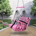 Windson Craft Cotton Baby Swing For Kids Jhula 1-5 Years Swings Cradle Chair Uyyala New Born Baby Gifts Foldable And Washable With Safety Belt, Home &amp; Garden (Pink) - 30 Cm