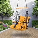 Cotton Baby Swing for Kids Jhula 1-5 Years Swings Cradle Chair Uyyala New Born Baby Gifts Foldable and Washable with Safety Belt, Home & Garden (Lime Yellow), (30 X 20 X 2.5Cm)