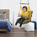 Cotton Baby Swing for Kids jhula 1-5 Years Swings Cradle Chair uyyala New Born Baby Gifts Foldable and Washable with Safety Belt, Home &amp; Garden (DOTT Yellow)