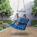 Windson Craft® Cotton Baby Swing for Kids jhula 1-5 Years Swings Cradle Chair uyyala New Born Baby Gifts Foldable and Washable with Safety Belt, Home &amp; Garden (Blue)