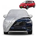 Windsor 100% Waterproof Car Cover | Dustproof Sun Protection Cover | Soft Cotton Lining | Triple Stitched | Mirror Pocket | Antenna Pocket | All Weather Body Cover (Silver with Yellow Piping)