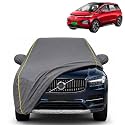 Windsor 100% Waterproof Car Cover | Dustproof Sun Protection Cover | Soft Cotton Lining | Triple Stitched | Mirror Pocket | Antenna Pocket | All Weather Body Cover (Grey with Yellow Piping)