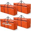 Windyun 4 Pcs 177 Gallon Extra Large Moving Bags XXL Heavy Duty Storage Bag