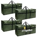 Windyun 4 Pcs 177 Gallon Extra Large Moving Bags XXL Heavy Duty Storage Bag