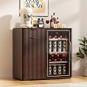 Wine Bar Cabinet with Mini Fridge Space, Liquor Coffee Cabinet with Hidden Drawer, Buffet Sideboard for Living Room, Kitchen, Dining Room