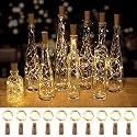 Brightown 10 Pack Wine Bottle Lights with Cork, Multicolor