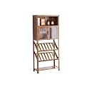 Wine Cabinet Home Red Wine Rack Floor-Standing Small Wine Cabinet Wine Storage Rack Retro Simple Display Rack Liquor Cabinet Bar for Home(L63.8cm)