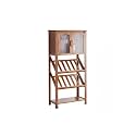 Wine Cabinet Home Red Wine Rack Floor-Standing Small Wine Cabinet Wine Storage Rack Retro Simple Display Rack Liquor Cabinet Bar for Home(S63.8cm)
