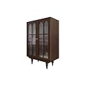 Wine Cabinet Retro Wine Cabinet Glass Door Living Room Wall Storage Cabinet Red Wine Display Cabinet Liquor Cabinet Bar for Home