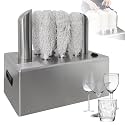 Wine Glass Polisher with Hot Air Dryer and Polishing Cloth, Ideal for Bars and Wineries - Commercial Electric Cleaning Solution for Glassware