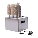 Wine Glass Polisher Machine - 330 Cups/Hour, 5-Brush Electric Dryer with 304 Stainless Steel &amp; Warm Air Blower, 136°F Air Drying for Bar Restaurant Commercial Use