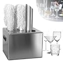 Wine Glass Polisher with Polishing Cloth and Hot Air Dryer - Perfect for Bars and Wineries - Commercial Electric Glassware Cleaning Solution