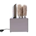 Wine Glass Polishing Machine, 5-Brush Electric Polisher for 330 Glasses/Hour, 110V Stainless Steel Dryer & Polisher for Bar, Restaurant, Winery