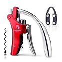Wine Opener Compact Vertical Corkscrew Wine Bottle Opener with Built-in Foil Cutter