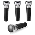 Wine Stoppers for Wine Bottles, 4Pcs Vacuum Wine Stopper, Reusable Wine Plug Used for Bar, Holiday Party Leak proof Keep Fresh Suitable for Standard Bottle