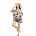 WineRed Cotton Woman Beige 3Pcs Coord Set