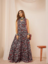WineRed Top Skirt Co-ords Set