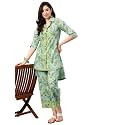 WineRed Women Green Paisley Print Hi-Low Co-ord