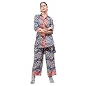 WineRed Women Green Paisley Print Hi-Low Co-ord