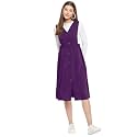 WineRed Women Soild Pinafore Dress with Button