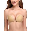 Wingslove Adhesive Bra Reusable Strapless Self Silicone Push-up Invisible Sticky Bras for Backless Dress