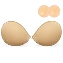 Wingslove Adhesive Bra Reusable Strapless Self Silicone Push-up Invisible Sticky Bras for Backless Dress