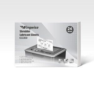 wingwise 24-pack shredder lubricant sheets 85 x 6 inches sharpens blades amp prevents jams mess-free maintenance for home and office use