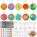 WinnerWhy 30 Sets Floral Suncatcher Kits, DIY Paint Crafts for Kids