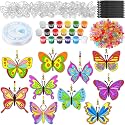 WinnerWhy 30 Sets Kids Butterfly Suncatcher Kits, DIY Paint Window Art