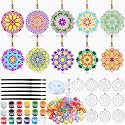 WinnerWhy 30 Sets Mandala DIY Suncatcher Kits for Kids, Diwali Ornaments