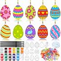 WinnerWhy 30 Sets Suncatcher Kits for Kids Easter Egg DIY Paint Window Art