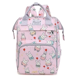 winnies baby diaper bag for mothers  spacious waterproof backpack with multiple pockets to easily organise baby essentials various sized pockets pink