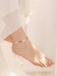 winnifred winnifred anti tarnish stainless steel silver snack anklet stainless steel anklet