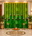 WINNSUN Banana Design Backdrop Pooja | Taiwan 5*8 FT Altar Cloth