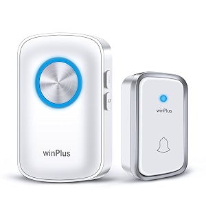 winplus wireless door bell for home long range waterproof calling bell for office cordless door bell up to 500ft range with 60 chimes 4-level volumewhite