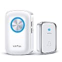 winPlus Wireless Door Bell for Home Long Range, Waterproof Calling Bell for Office, Cordless Door Bell, up to 500ft Range with 60 Chimes, 4-Level Volume(White)