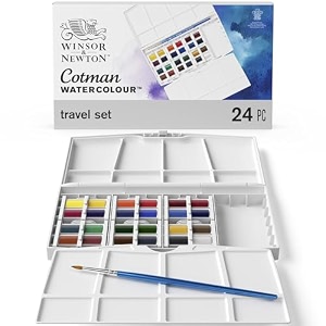 winsor amp newton cotman water colour painting plus set pack of 24 assorted