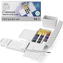 Winsor & Newton Cotman Water Colours Field Box Set of 12 Half Pans, Multicolor
