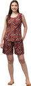 winstenhet Women Printed Multicolor Top Shorts