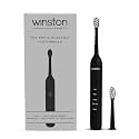 Winston Rechargeable Sonic Electric Toothbrush with Super Soft Bristles for Adults | IPX8 Waterproof with 5 Cleaning Modes | Suitable for Sensitive Gums 1-Year Warranty (Black)